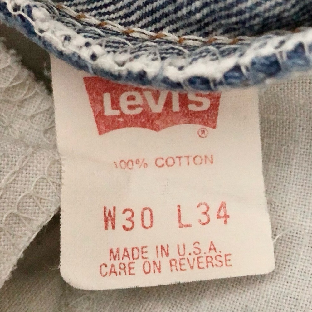 Levi's 550 Orange Tab Vintage 80's USA Made Acid Wash Denim Jeans 28x33 - Picture 16 of 17